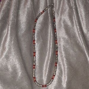 Pooka style necklace with metal diacs